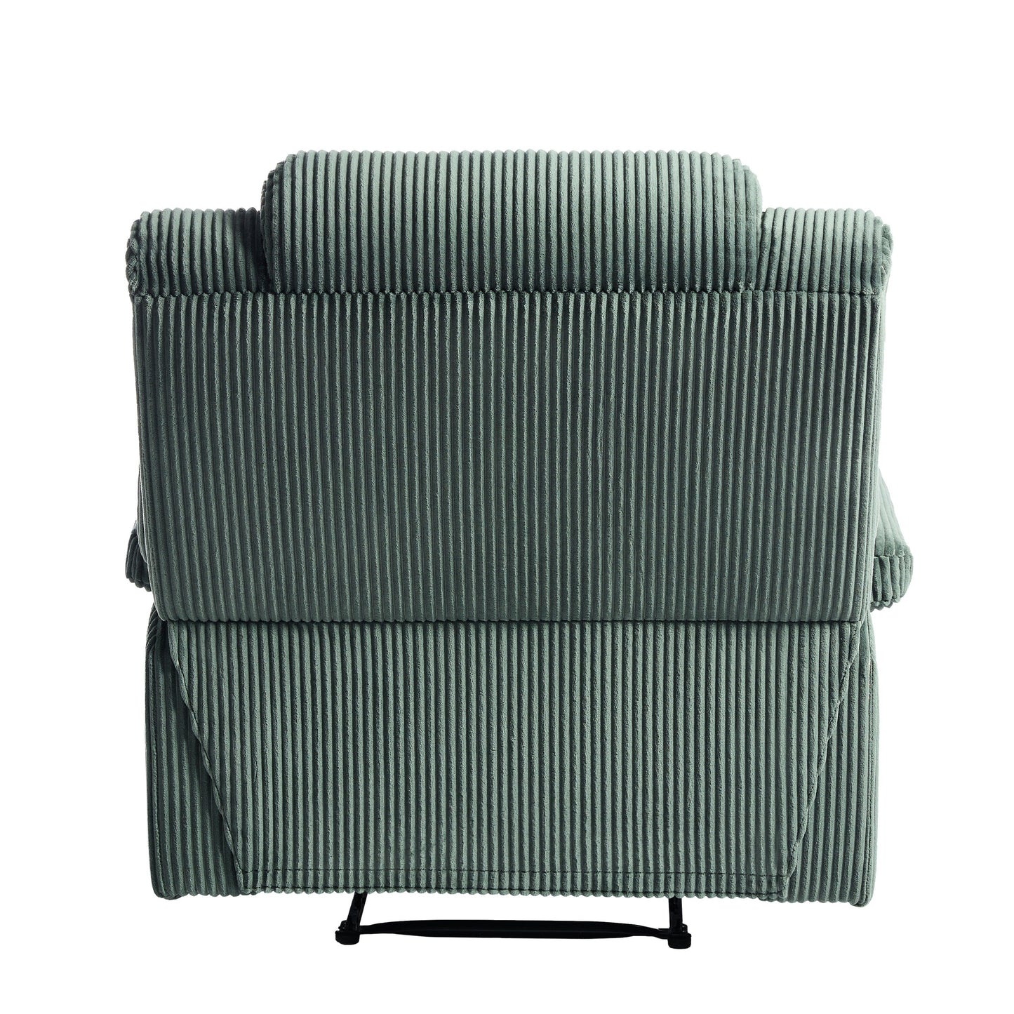 Set da 2 poltrone reclinabili manuali moderne in velluto a coste, poltrone reclinabili oversize con braccioli larghi