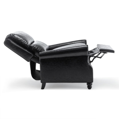 Set di 2 poltrone reclinabili imbottite con schienale a spinta e borchie
