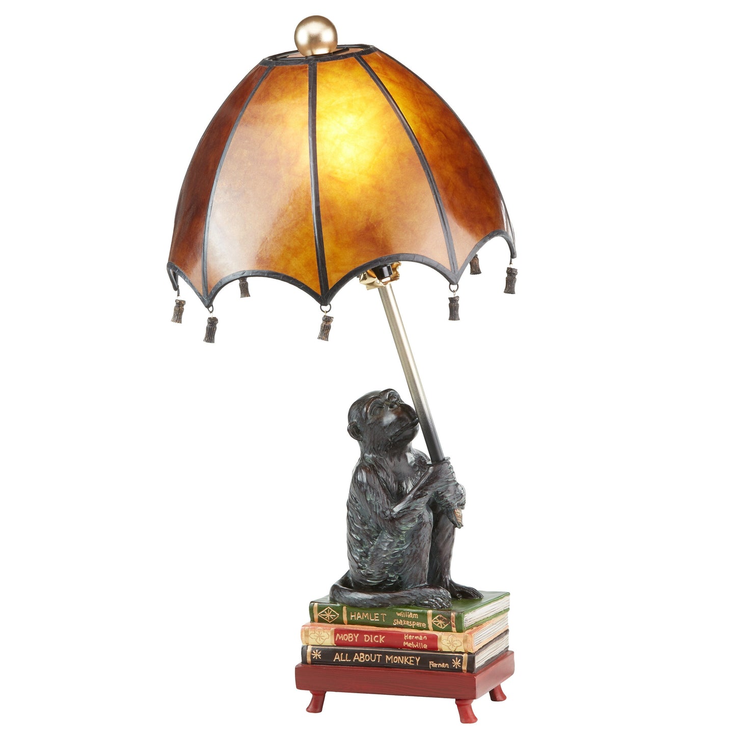Lampada da tavolo a forma di scimmia intellettuale, 21,75 H - 11 L x 11 W x 21,75 H
