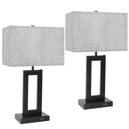 Set di 22 lampade da tavolo USB grigie con controllo touch