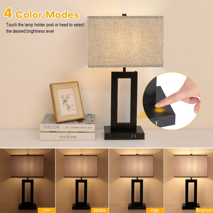 Set di 22 lampade da tavolo USB grigie con controllo touch