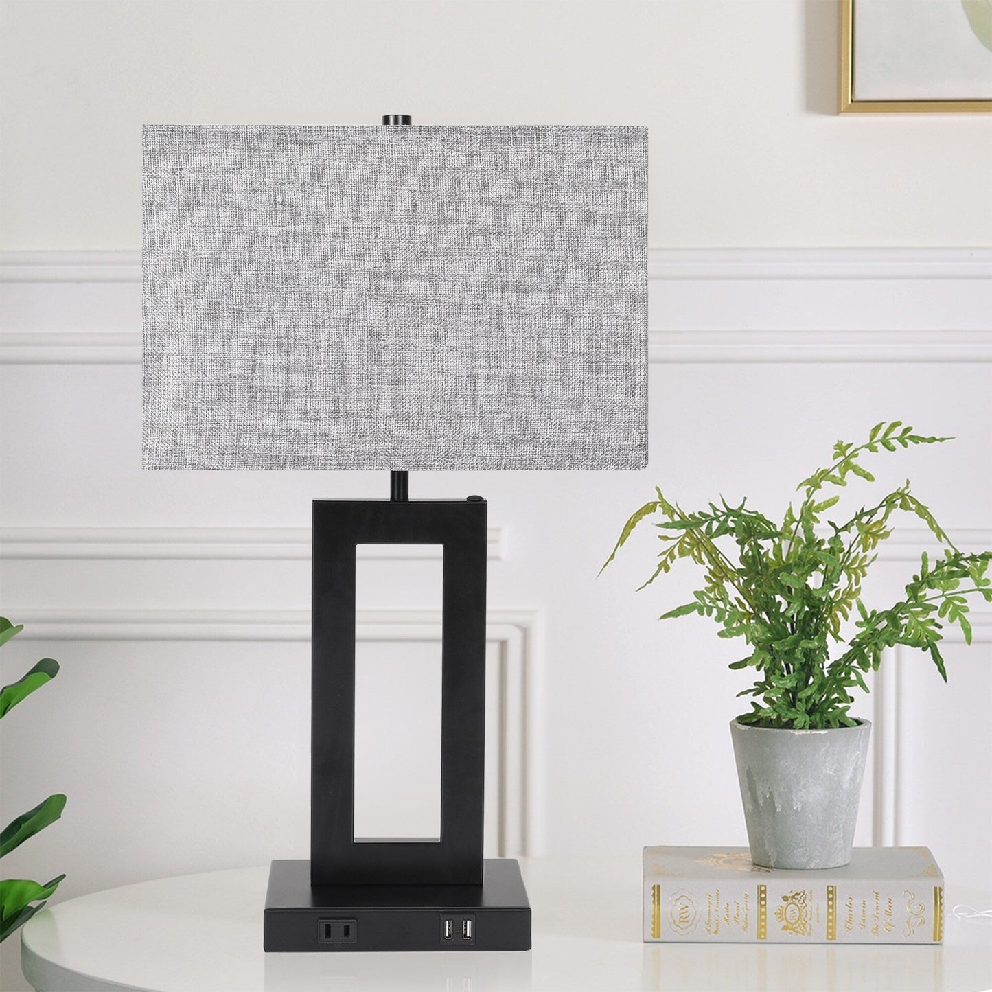 Set di 22 lampade da tavolo USB grigie con controllo touch