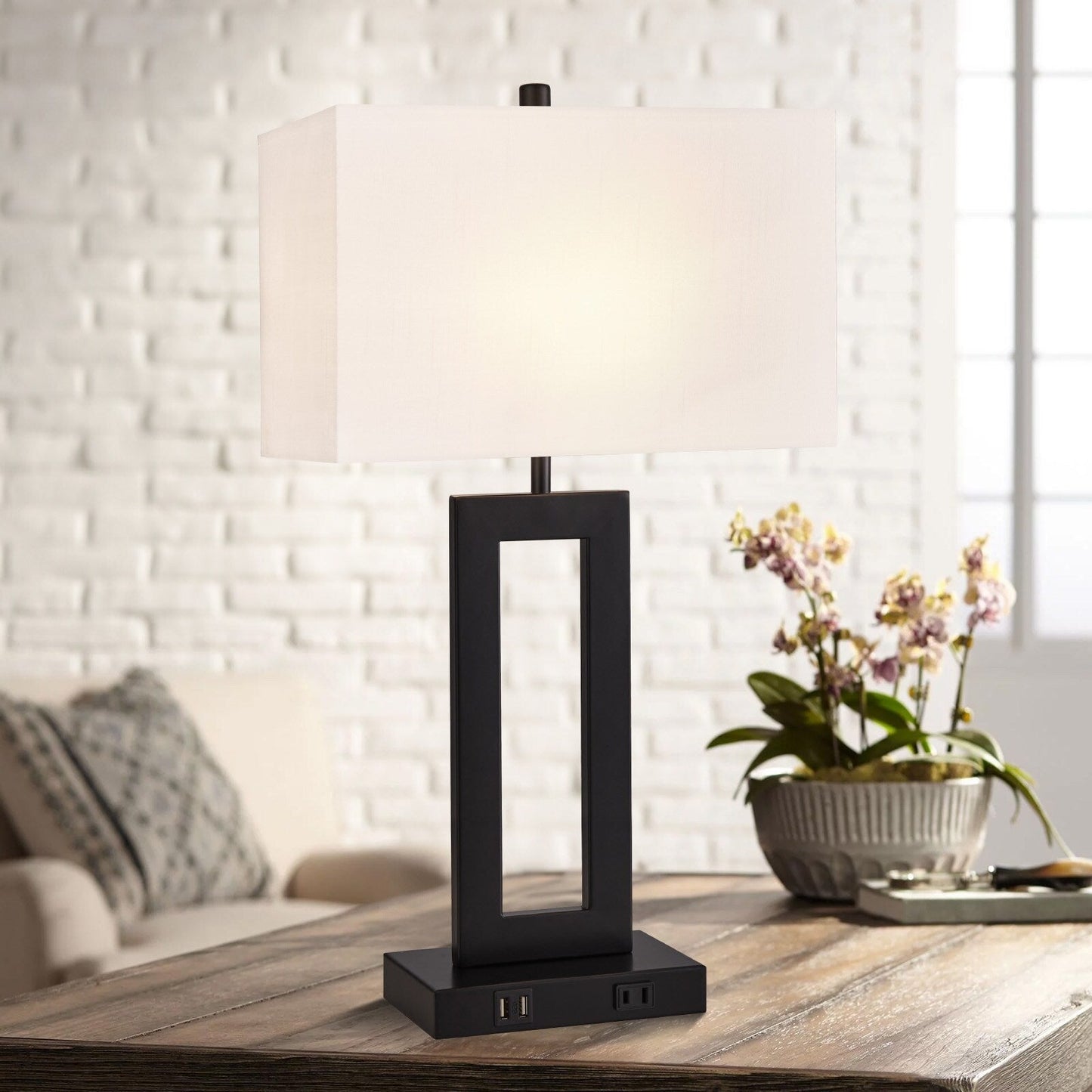Set di 22 lampade da tavolo USB grigie con controllo touch