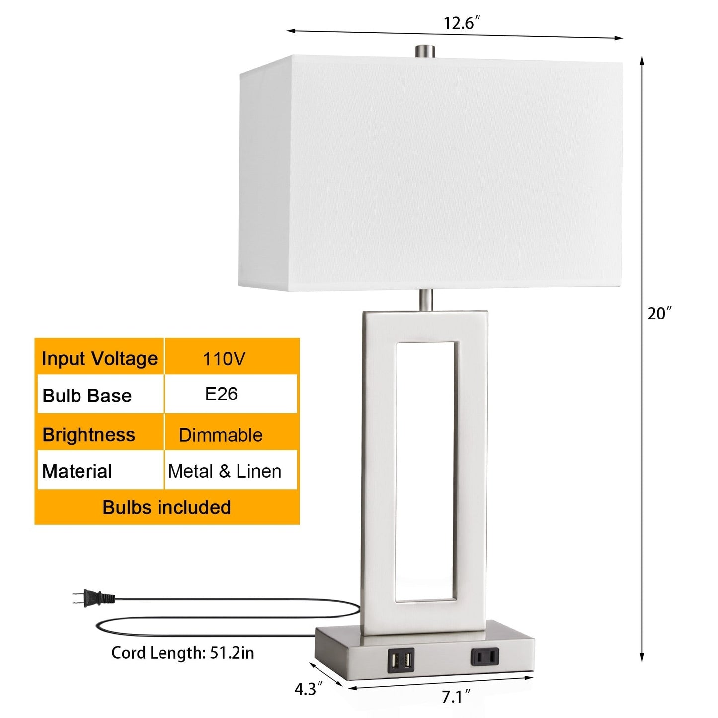 Set di 22 lampade da tavolo USB grigie con controllo touch