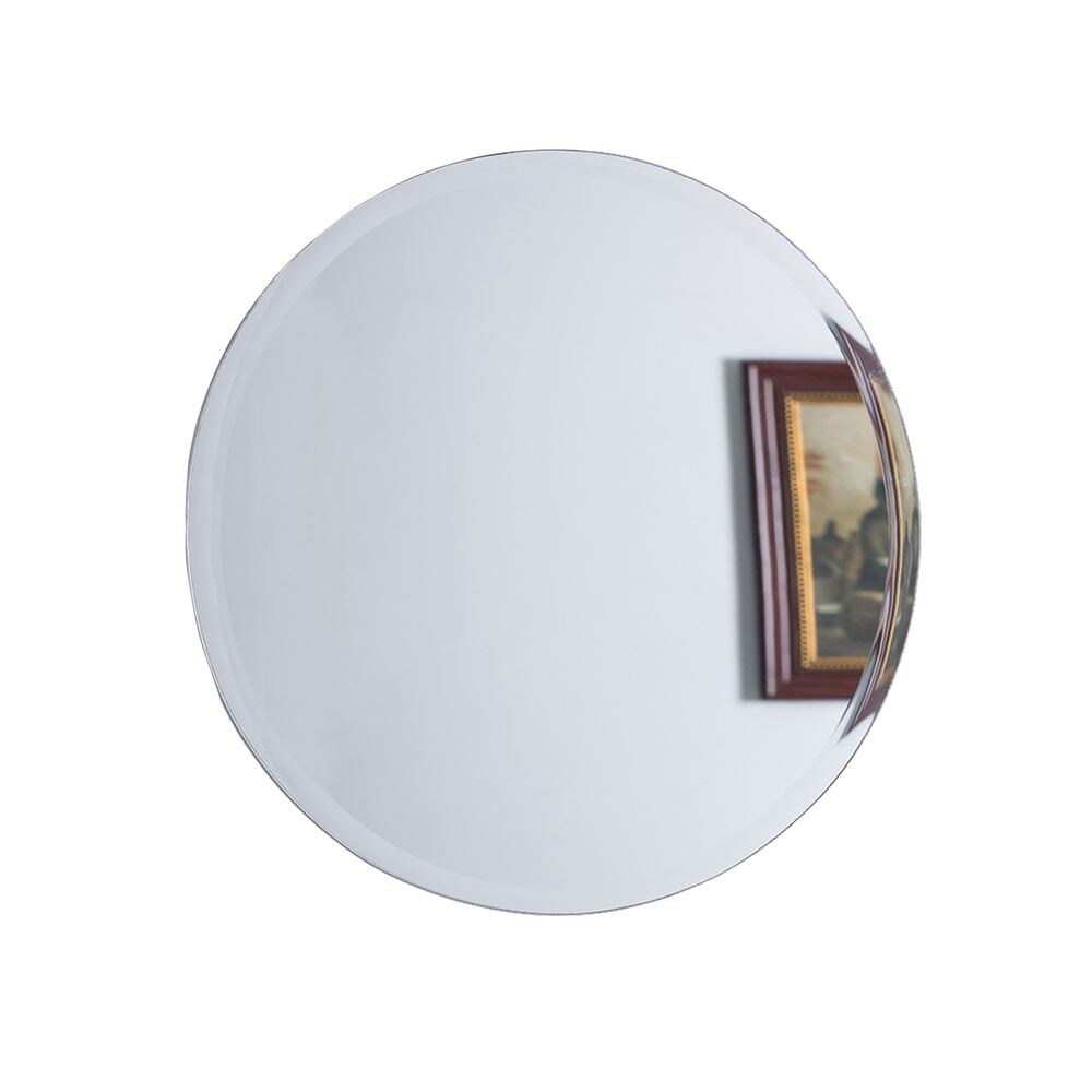 Specchio da bagno rotondo senza cornice da 22 pollici - Vetro specchiato - 22 pollici