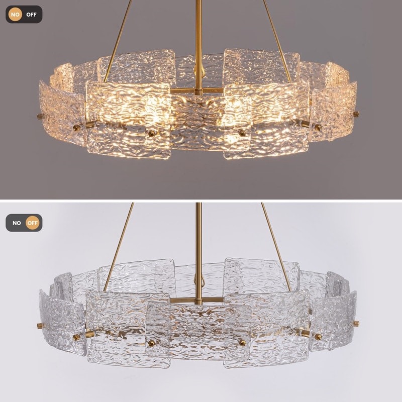 Lampadario moderno in cristallo dorato da 23,6 pollici, 6 luci, lampada a sospensione Glam Drum per isola cucina sala da pranzo