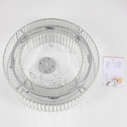 Lampadario da fattoria a 8 luci da 24,8 pollici, lampadario di cristallo, lampadario a tamburo per sala da pranzo, soggiorno, camera da letto, cucina