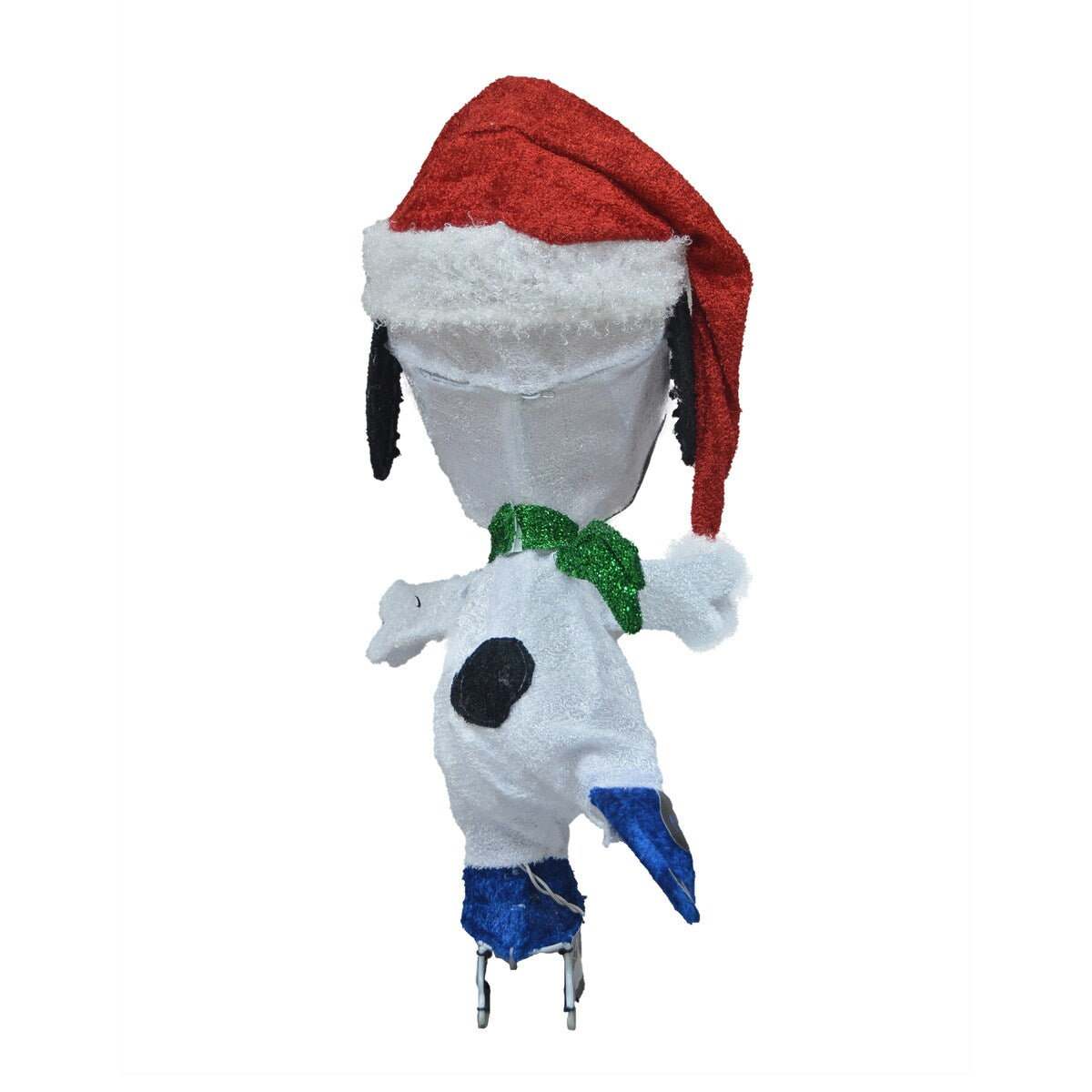 24 decorazioni da giardino preilluminate a LED 3D Peanuts Snoopy pattinatore
