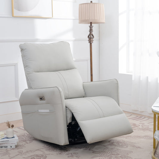 Poltrona reclinabile girevole elettricamente a 270°, divano reclinabile elettrico con porte USB