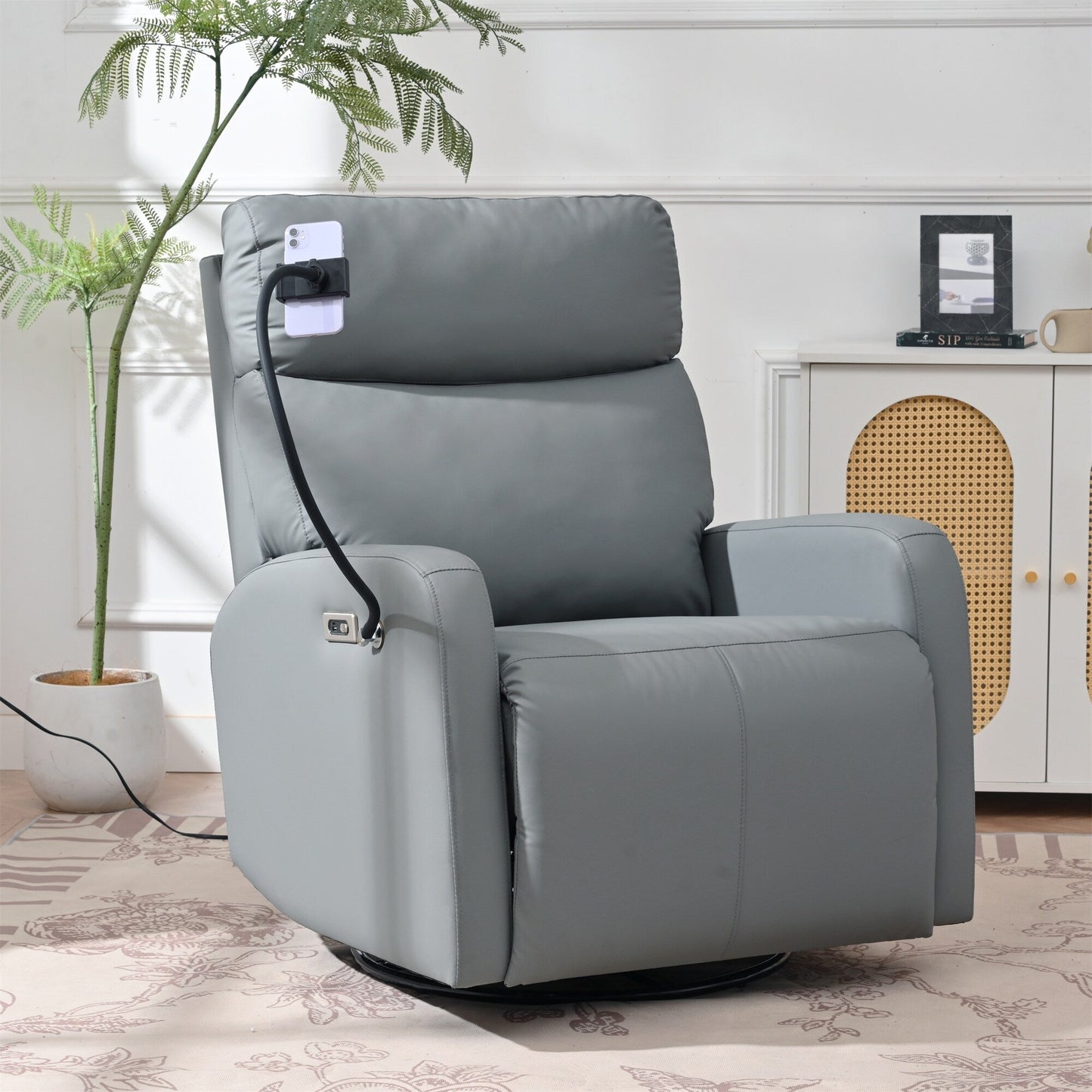 Poltrona reclinabile girevole elettricamente a 270°