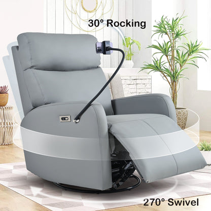 Poltrona reclinabile girevole elettricamente a 270°