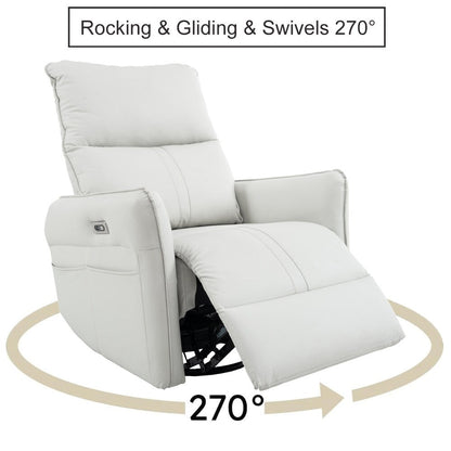 Poltrona reclinabile elettrica girevole a 270° con porte USB