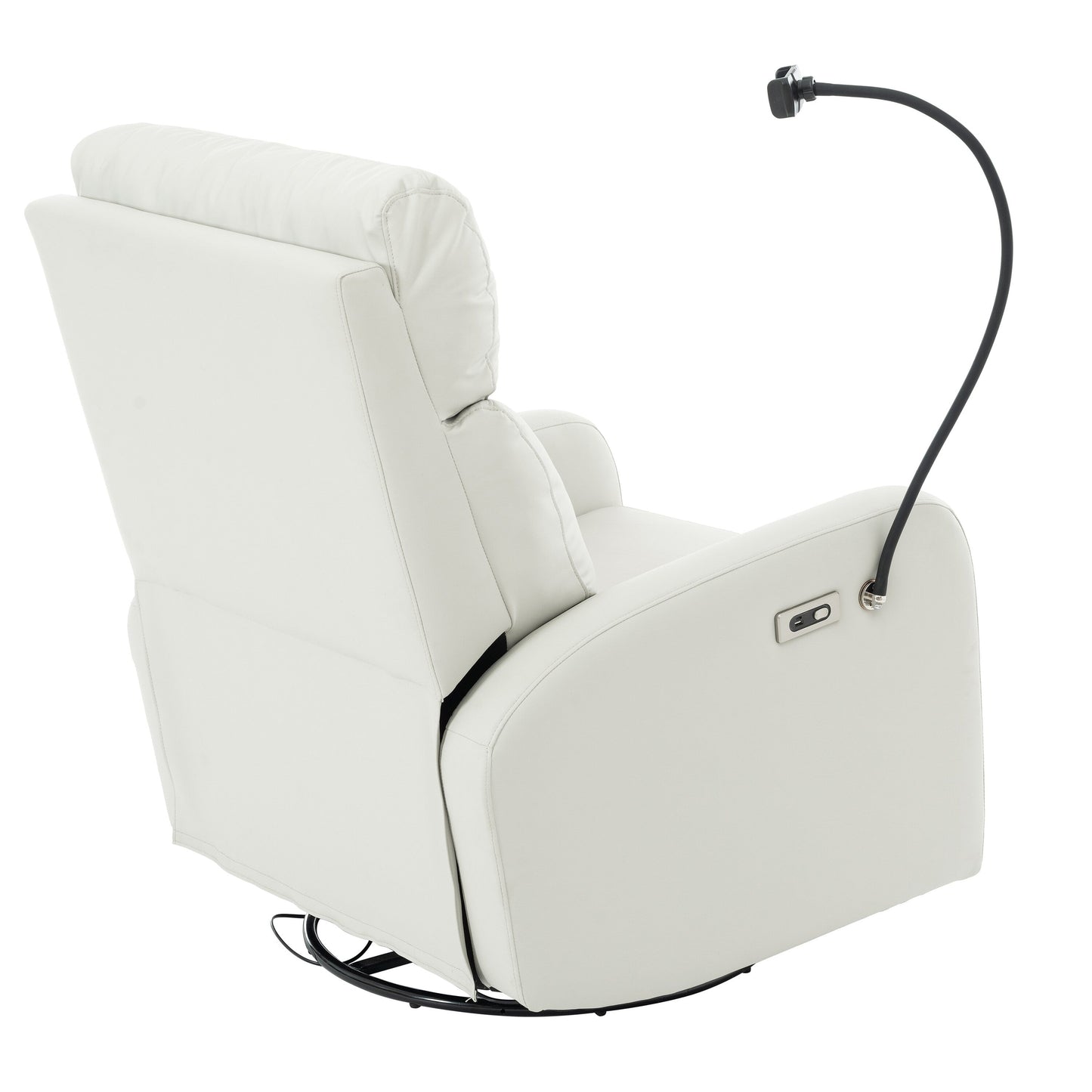 Poltrona reclinabile girevole a 270° con porte USB, reclinazione elettrica e comfort imbottito per il massimo relax