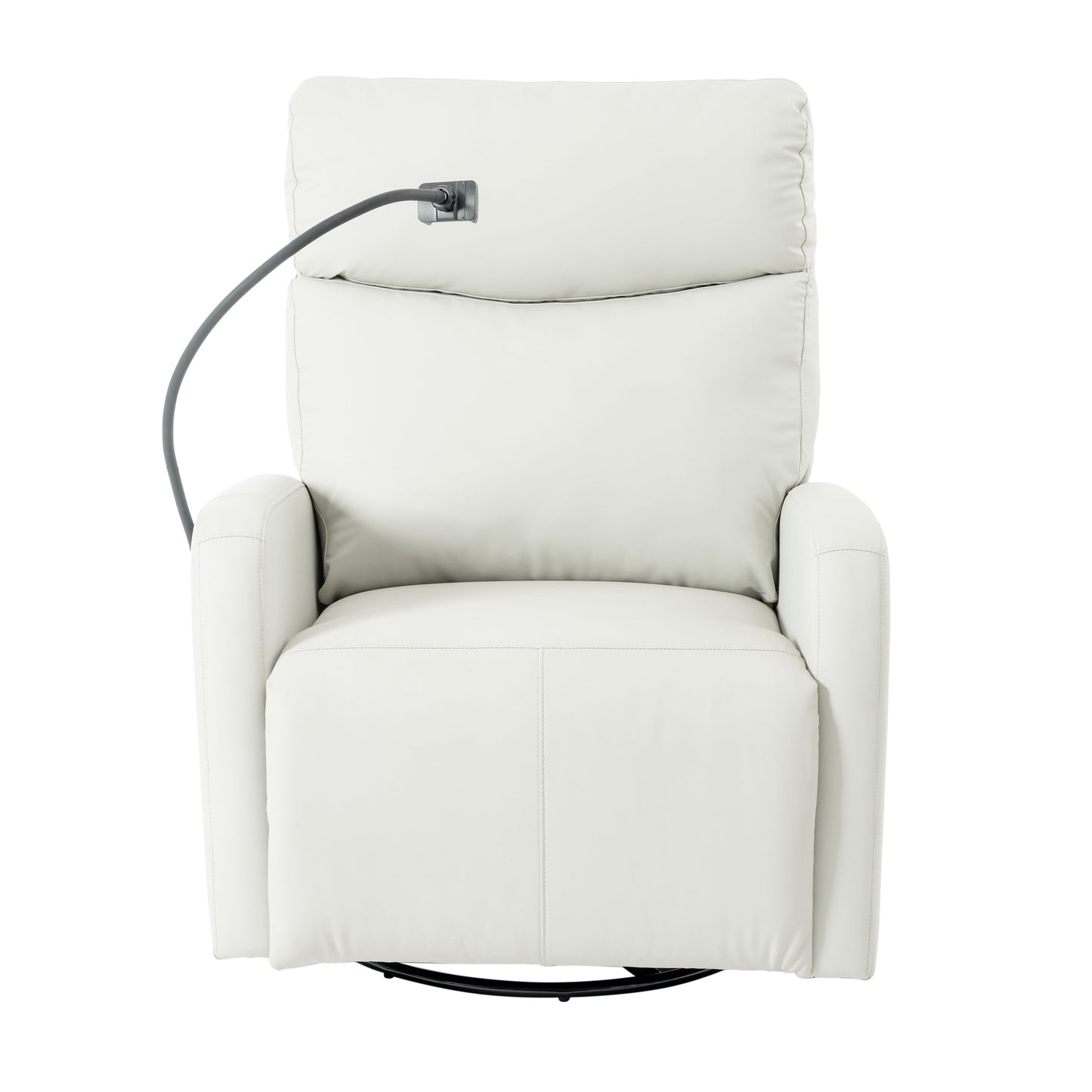 Poltrona reclinabile girevole a 270° con porte USB, reclinazione elettrica e comfort imbottito per il massimo relax