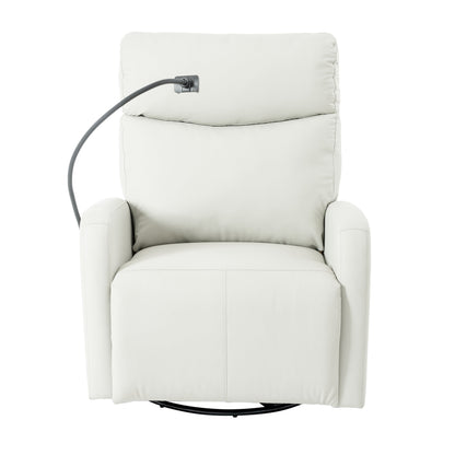 Poltrona reclinabile girevole a 270° con porte USB, reclinazione elettrica e comfort imbottito per il massimo relax