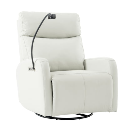 Poltrona reclinabile girevole a 270° con porte USB, reclinazione elettrica e comfort imbottito per il massimo relax