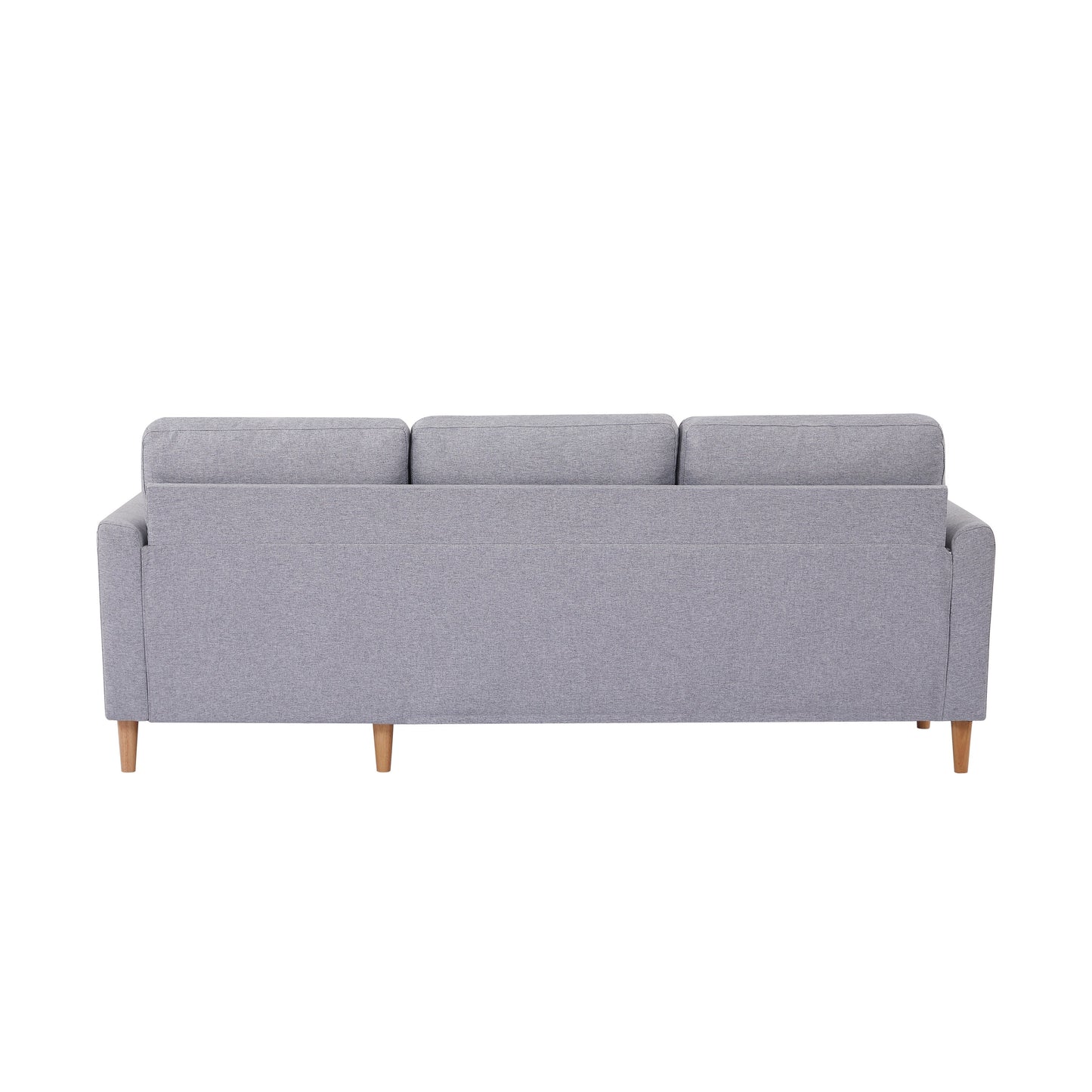 Divano letto regolabile in tessuto da 28,35'' a 3 posti, con chaise longue, letto estraibile e tasche sui braccioli per piccoli spazi
