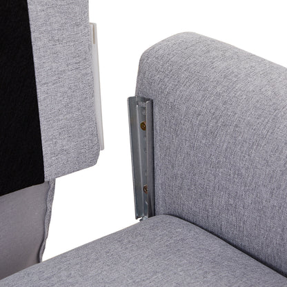 Divano letto regolabile a L in tessuto da 28,35'' con chaise longue e tasche per braccioli
