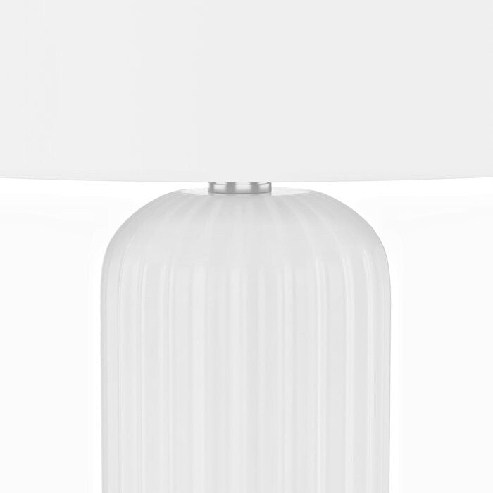 Set di 2 lampade da tavolo bianche in ceramica con USB (set da 2)