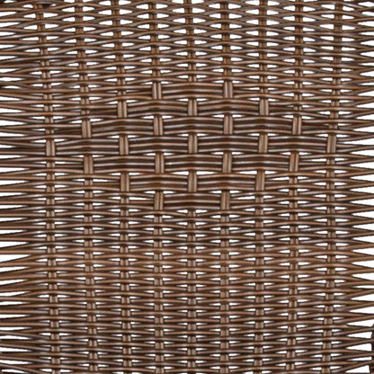 Set da pranzo da giardino in metallo/rattan da 3 pezzi con tavolo quadrato da 28 pollici - 28L x 28P x 28A