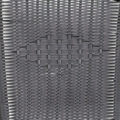 Set da pranzo da giardino in metallo/rattan da 3 pezzi con tavolo quadrato da 28 pollici - 28L x 28P x 28A
