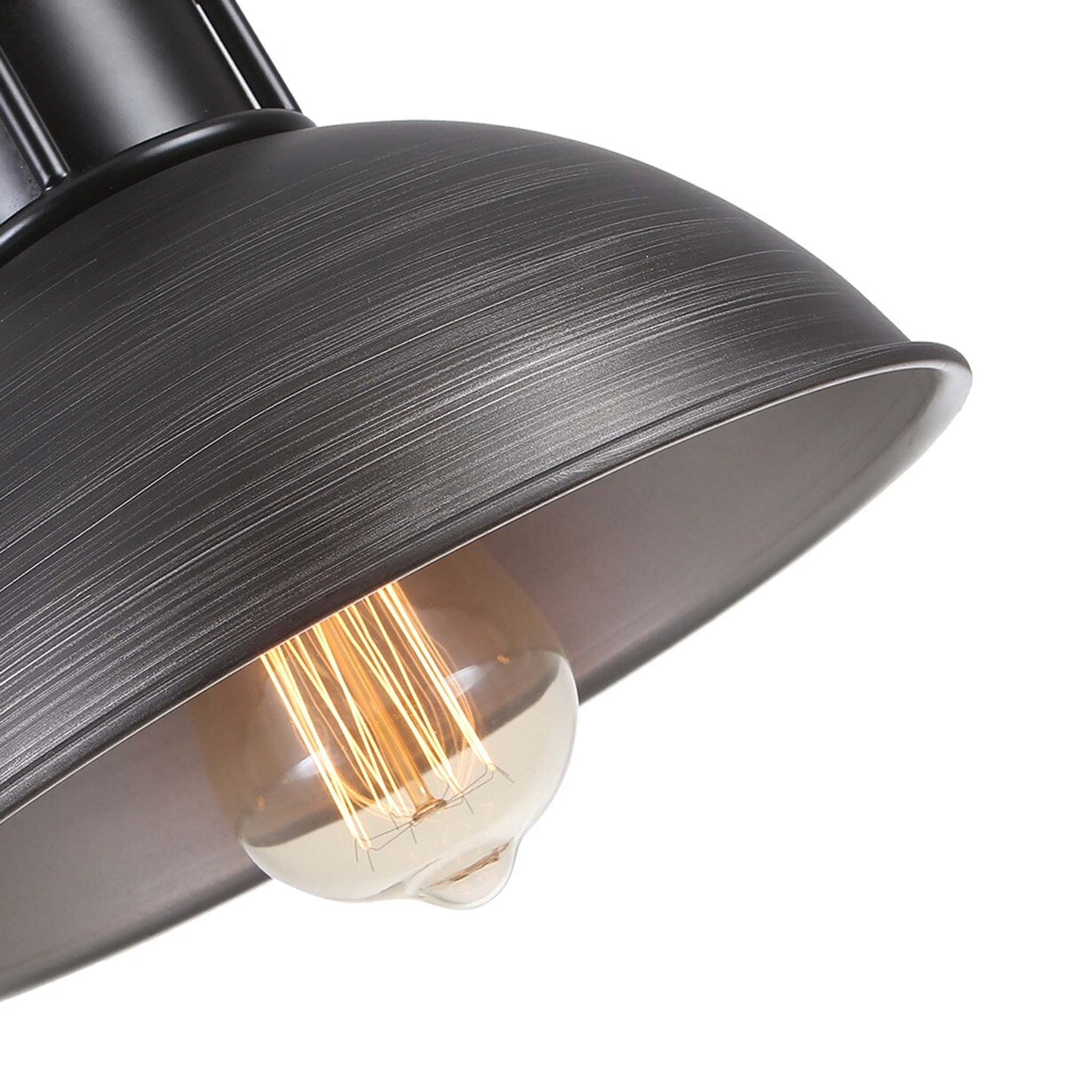 Lampada a sospensione a cupola industriale a 3 luci, in metallo, lineare, per isola da cucina, finitura in bronzo oliato
