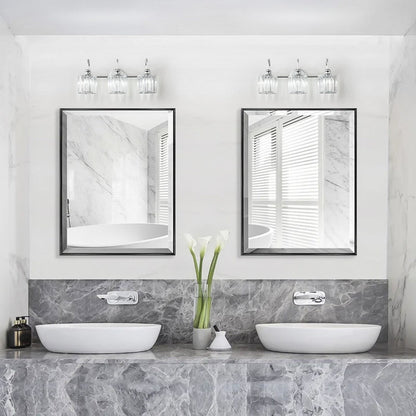 Lampada da parete lineare da bagno dimmerabile moderna Glam Crystal a 3/4 luci