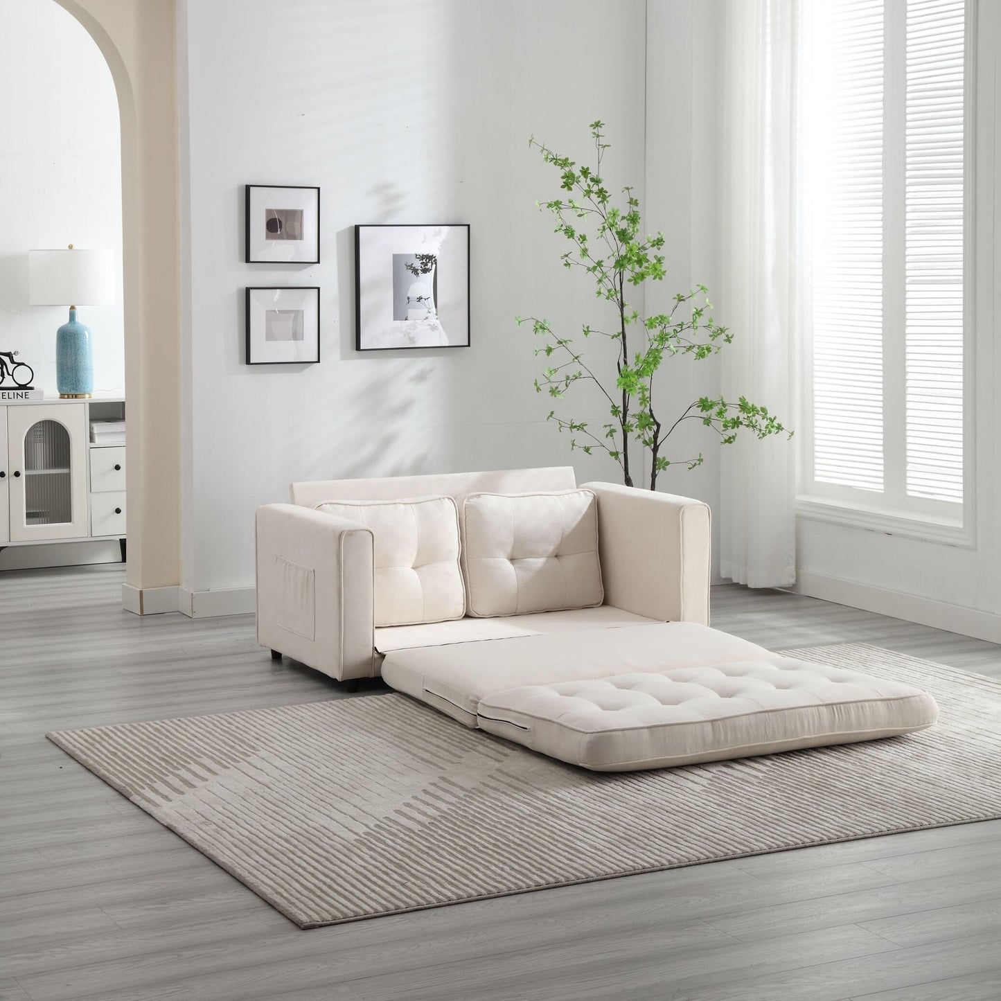 Divano letto futon trasformabile a 3 pieghe