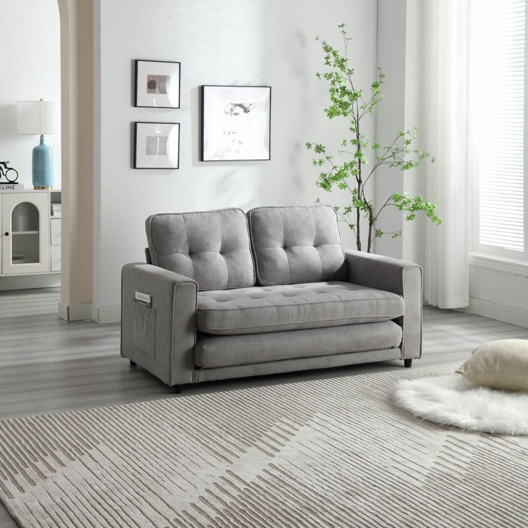 Divano letto futon trasformabile a 3 ante, divano letto estraibile