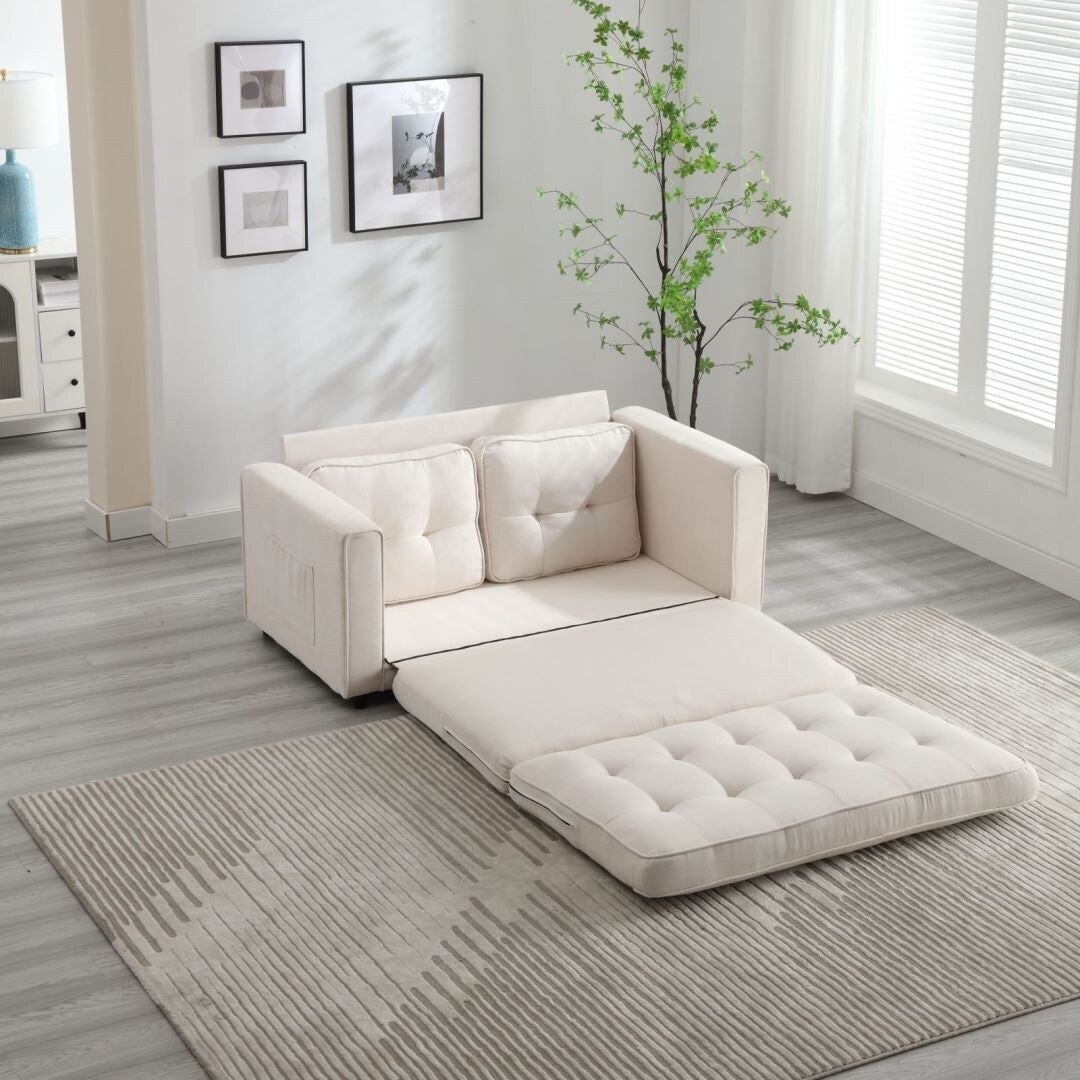 Divano letto futon trasformabile a 3 ante, divano letto estraibile