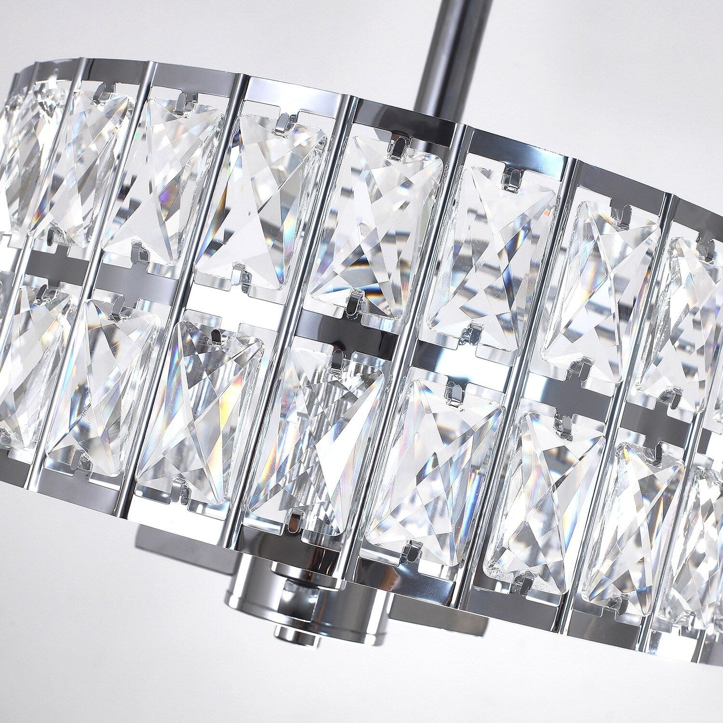 Lampadari semi-incassati in cristallo a 3 luci per soggiorno e corridoio