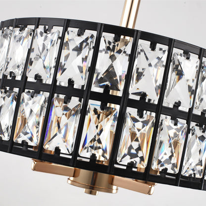 Lampadari semi-incassati in cristallo a 3 luci per soggiorno e corridoio