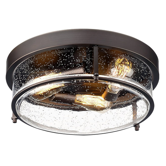 Lampada da soffitto in vetro a 3 luci, montaggio a filo, vetro seminato