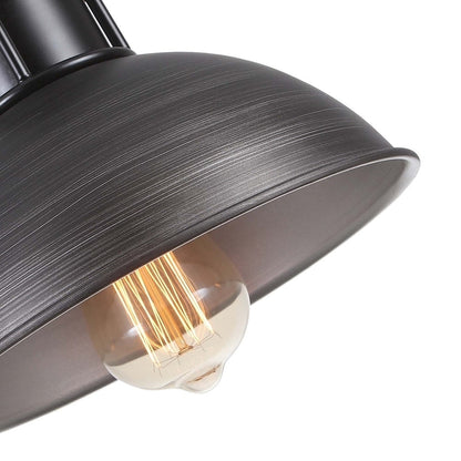 Lampada a sospensione lineare a cupola in metallo retrò da fattoria a 3 luci/luci per isola cucina