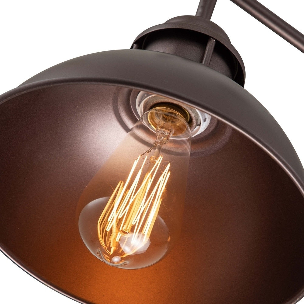 Lampada a sospensione lineare a cupola in metallo retrò da fattoria a 3 luci/luci per isola cucina