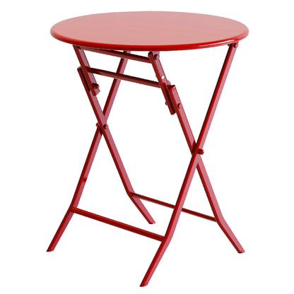Set da bistrot da patio minimalista da 3 pezzi con tavolo rotondo pieghevole e sedie - 3-Piece-Patio-Bistro-Set