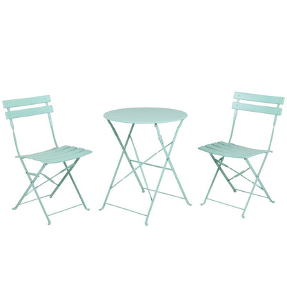 Set da bistrot per patio in acciaio di alta qualità da 3 pezzi Clihome Outdoor