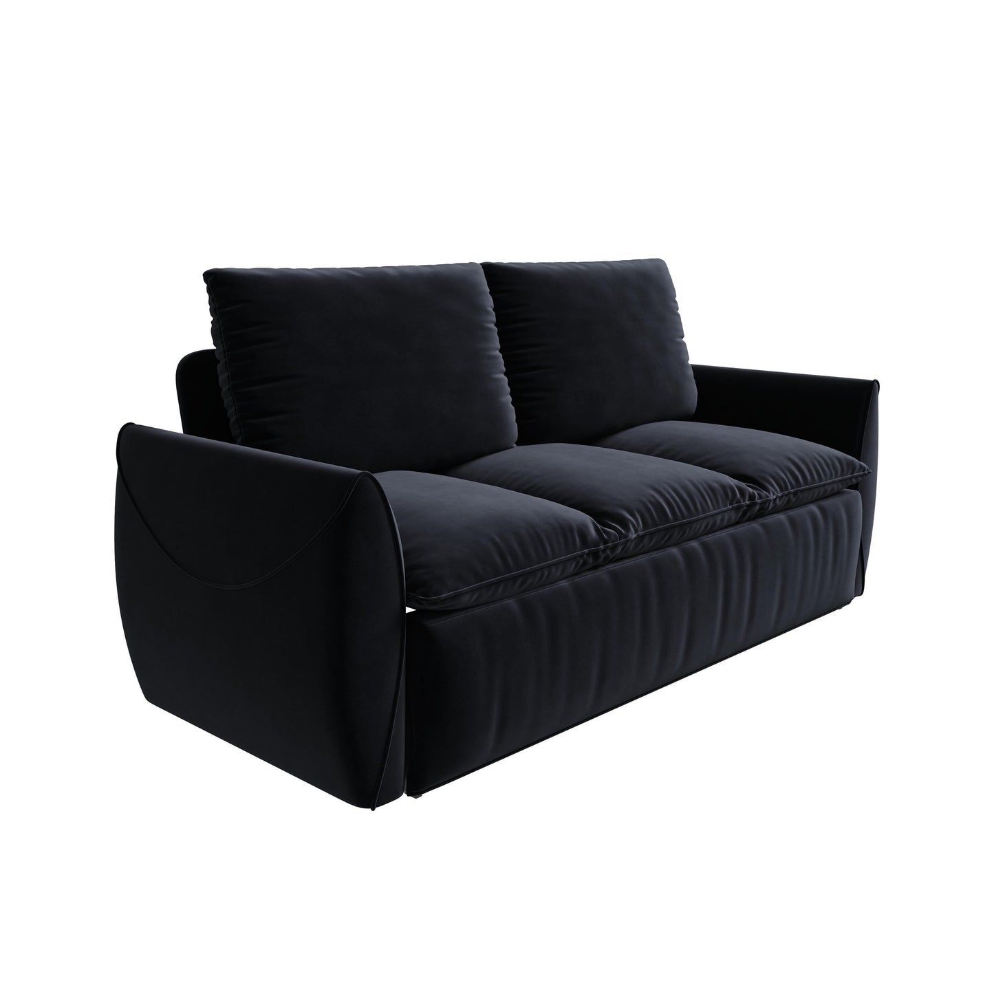 Divano letto trasformabile a 3 posti con set 2 in 1 di cuscini e coperte