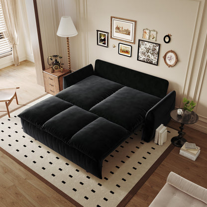 Divano letto trasformabile a 3 posti con set 2 in 1 di cuscini e coperte