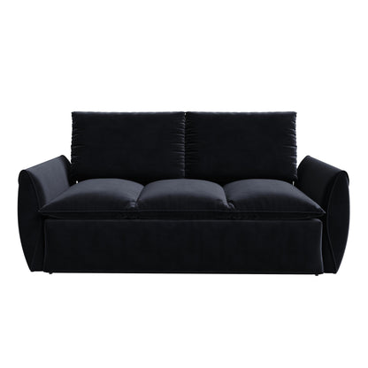 Divano letto trasformabile a 3 posti con set 2 in 1 di cuscini e coperte