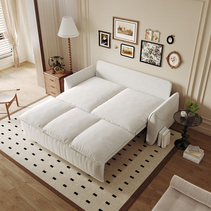 Divano letto trasformabile a 3 posti con set 2 in 1 di cuscini e coperte