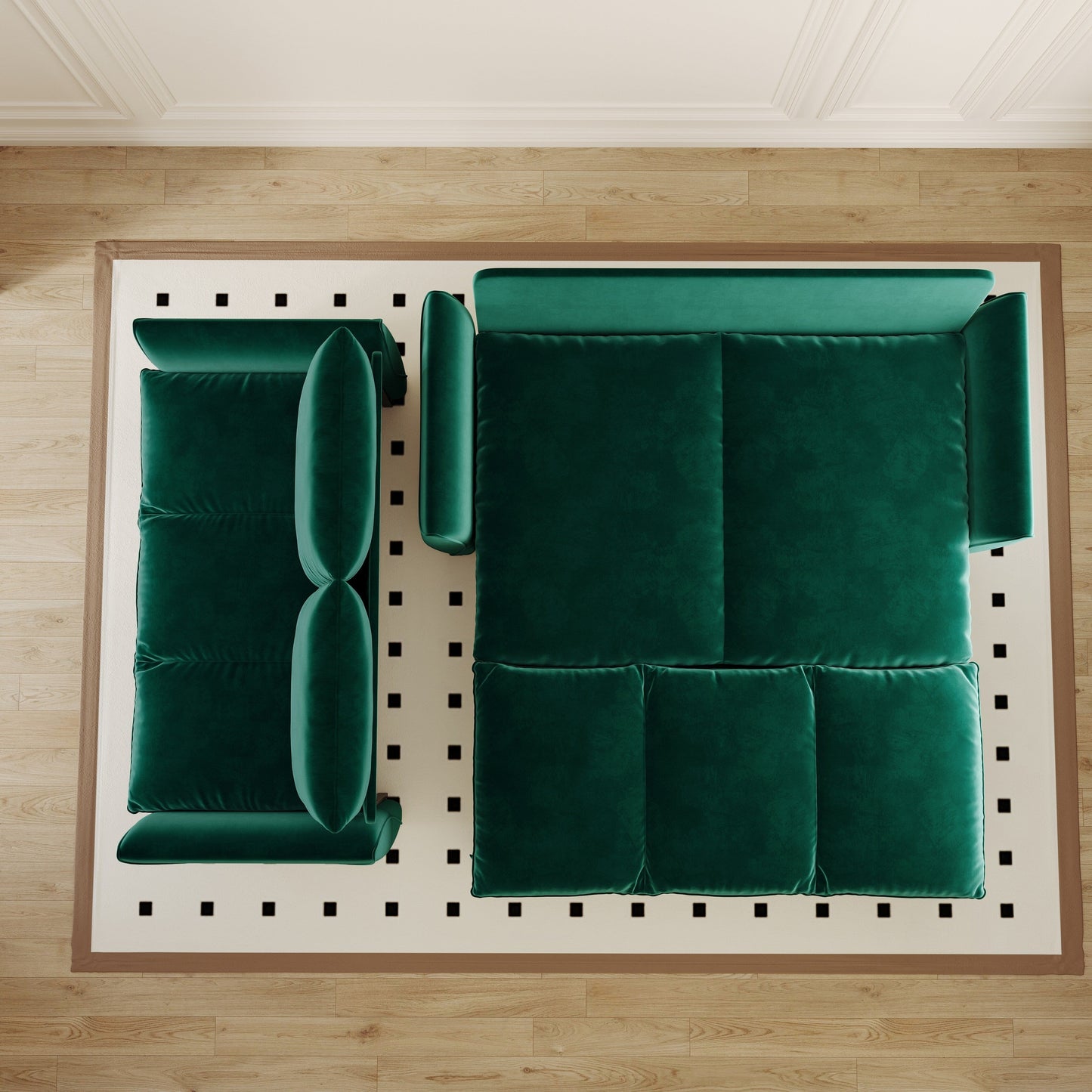Divano letto trasformabile a 3 posti con set 2 in 1 di cuscini e coperte