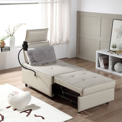 Poltrona letto trasformabile 3 in 1, divano reclinabile regolabile con altoparlanti Bluetooth, porte USB e cuscino morbido