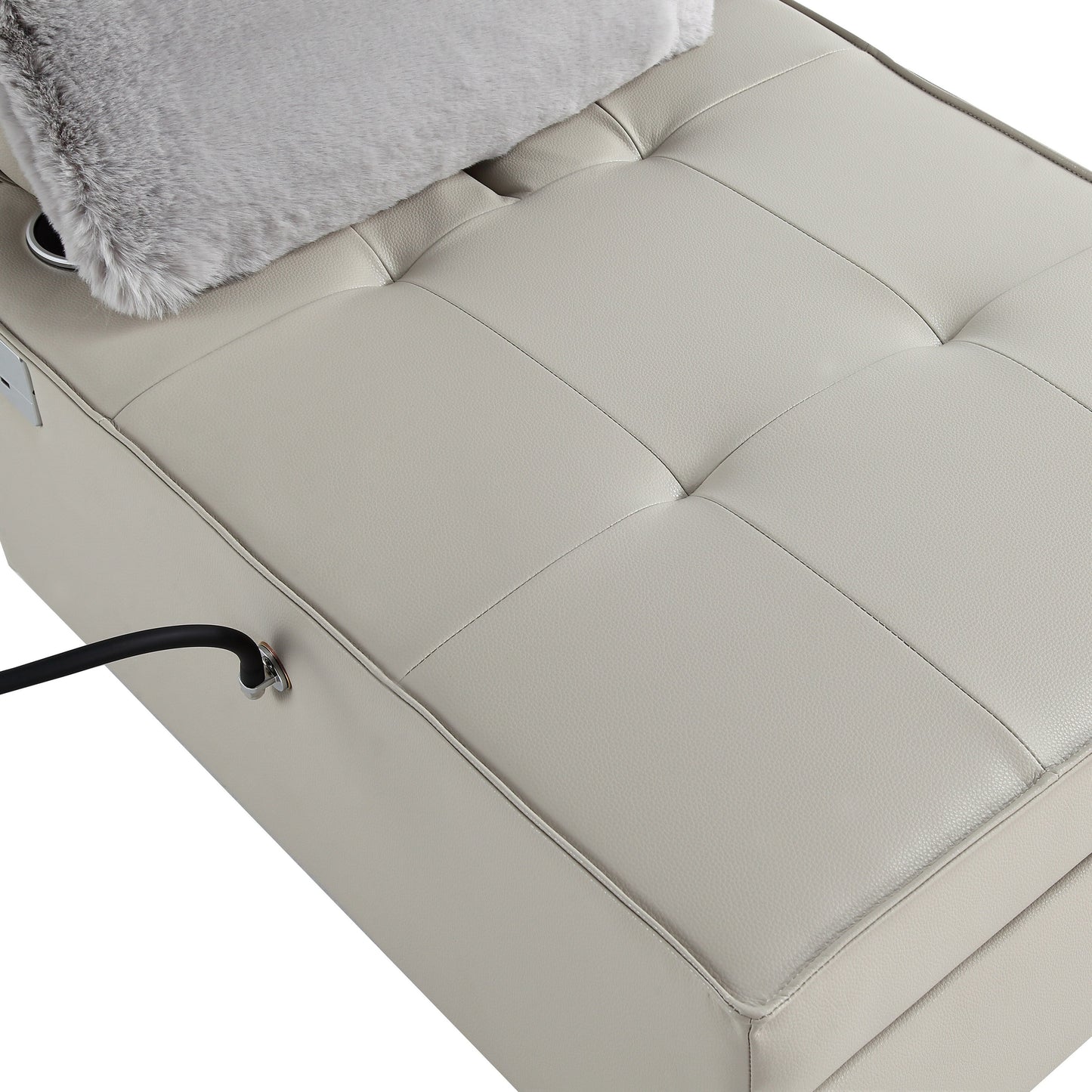 Poltrona letto trasformabile 3 in 1, divano reclinabile regolabile con altoparlanti Bluetooth, porte USB e cuscino morbido