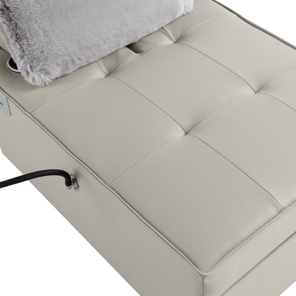 Poltrona letto trasformabile 3 in 1, divano reclinabile regolabile con altoparlanti Bluetooth, porte USB e cuscino morbido