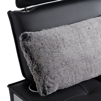 Poltrona letto trasformabile 3 in 1, divano reclinabile regolabile con altoparlanti Bluetooth, porte USB e cuscino morbido