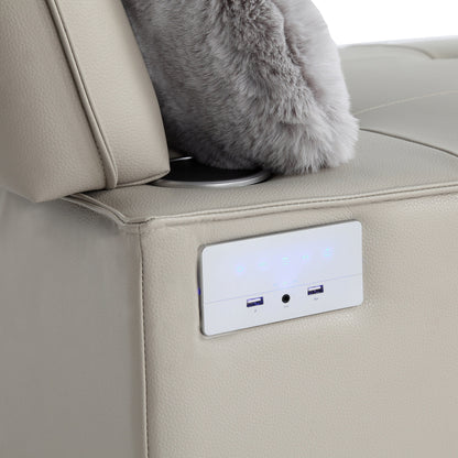 Poltrona letto trasformabile 3 in 1, divano reclinabile regolabile con altoparlanti Bluetooth, porte USB e cuscino morbido