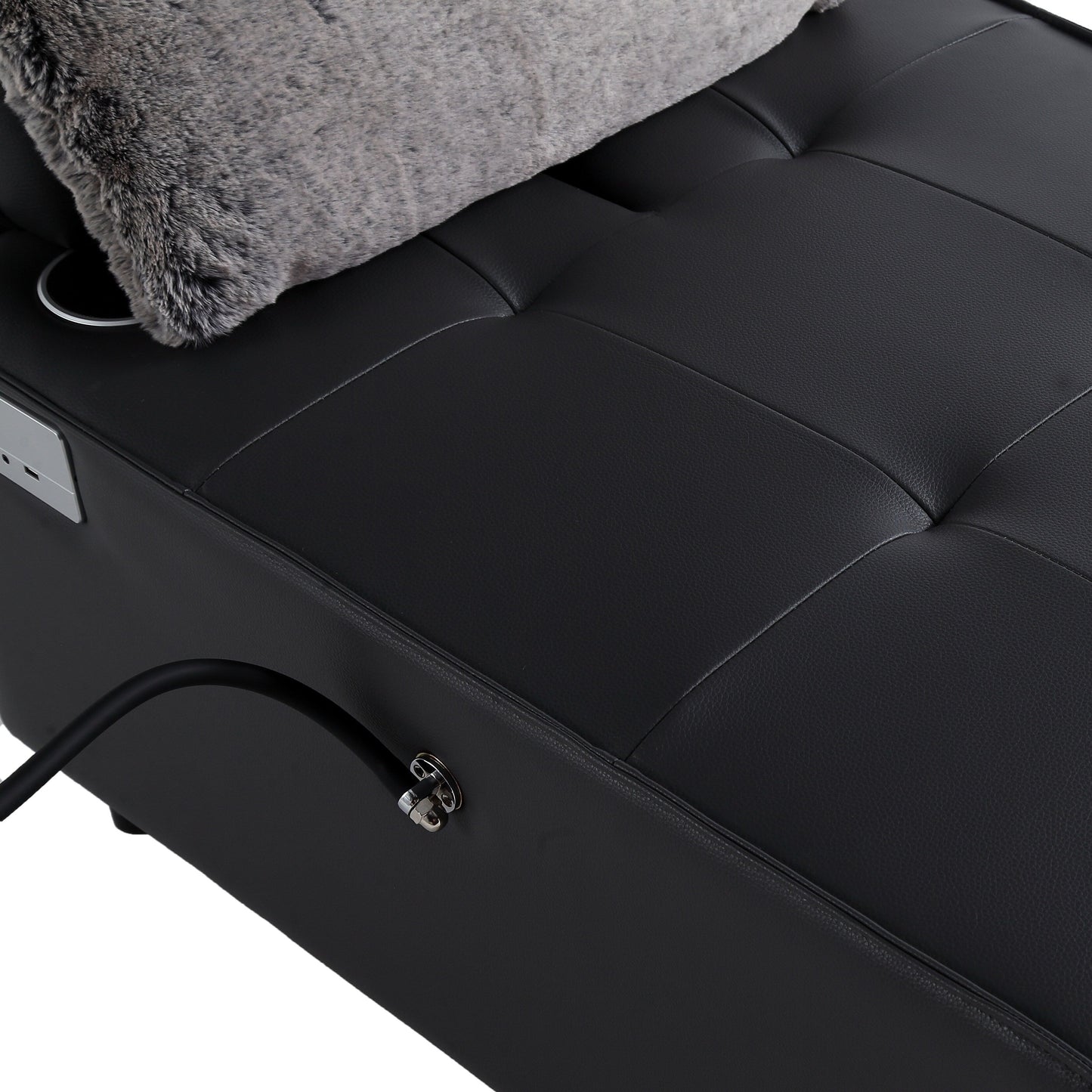 Poltrona letto trasformabile 3 in 1, divano reclinabile regolabile con altoparlanti Bluetooth, porte USB e cuscino morbido