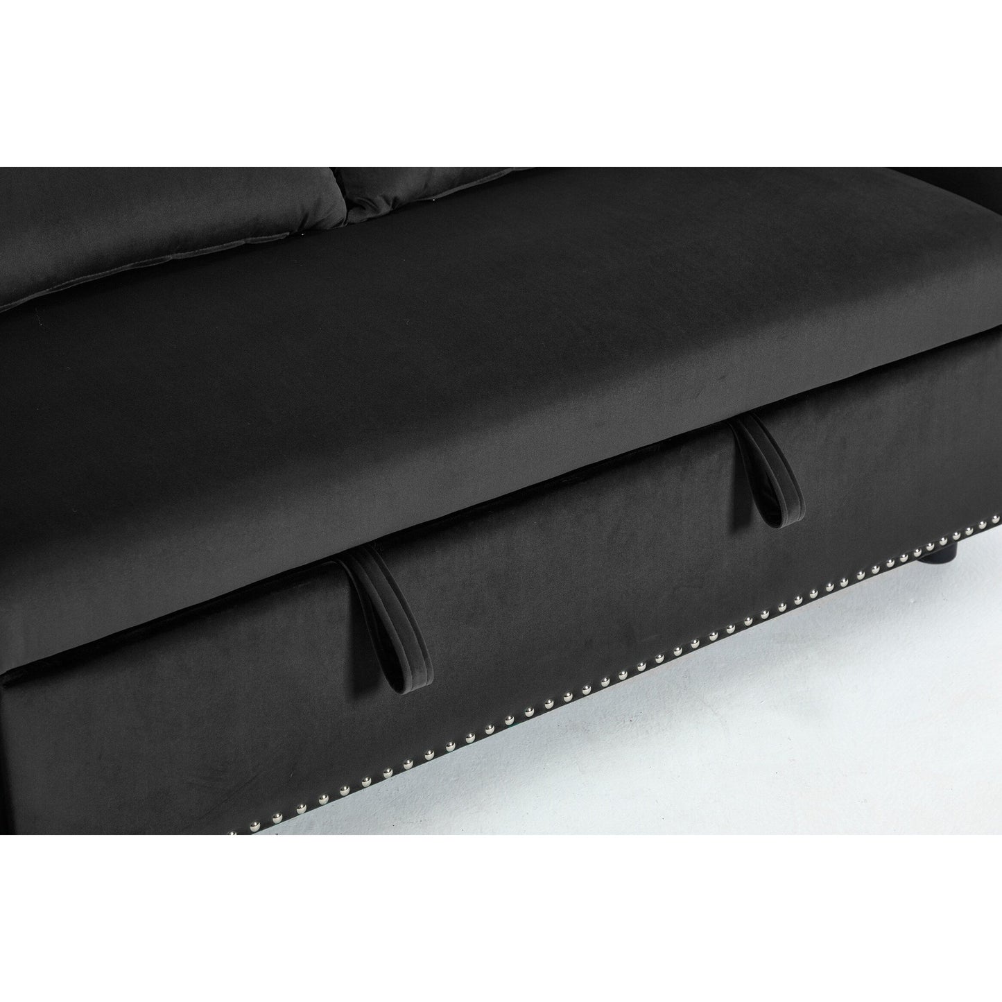 Divano letto futon trasformabile 3 in 1, 55 divani a due posti con 2 cuscini, porte USB e tasche laterali