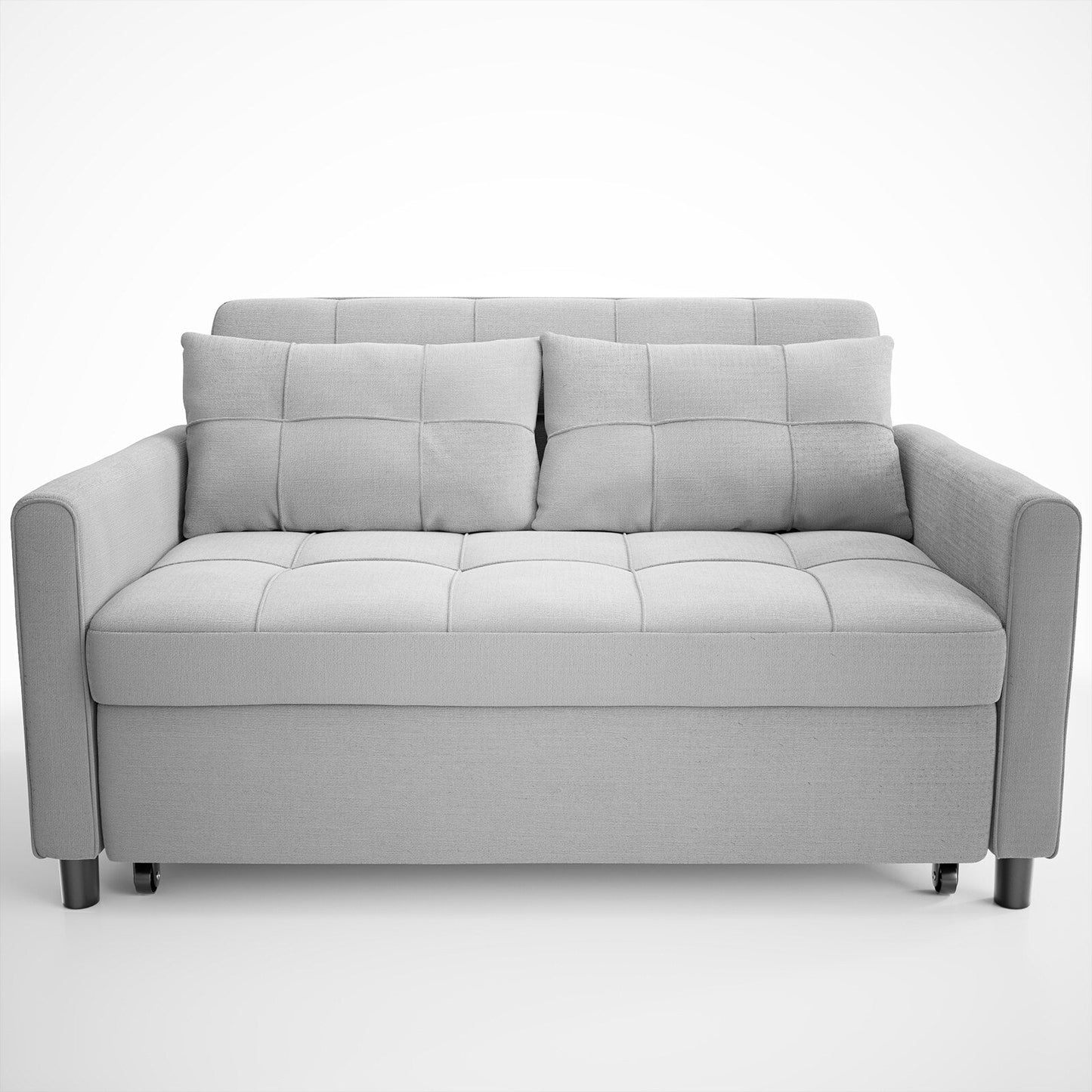 Divano letto trasformabile 3 in 1, divano letto futon con letto estraibile e schienale regolabile